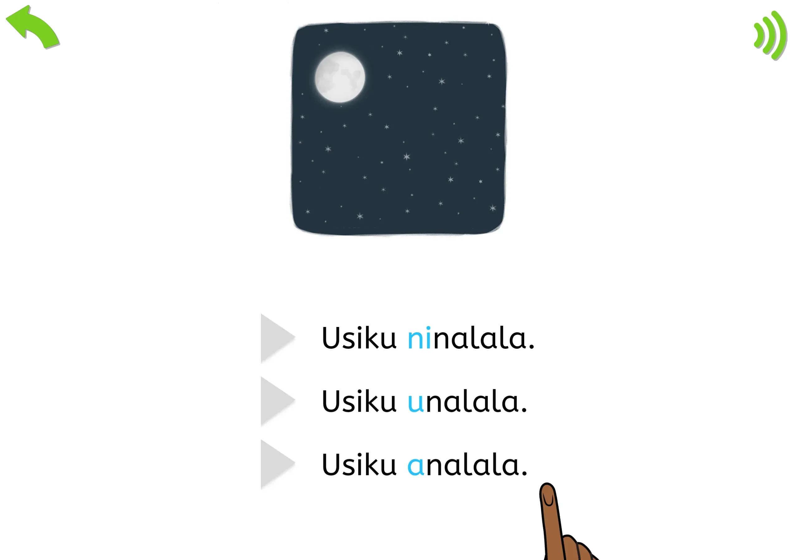 This activity demonstrates different word stems, helping to break down long words (particularly in agglutinative languages).