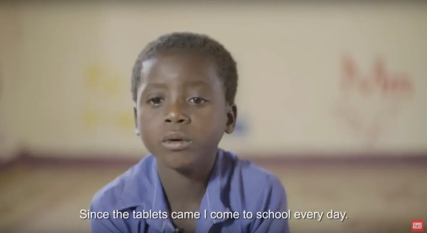 Charles’ story: “After the tablets came, I fell in love with school” (by Comic Relief) 